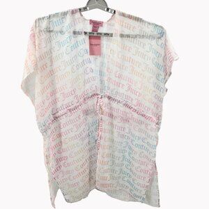 Juicy Couture Womens One size Kimono Swim Cover Up Drawstring Waist